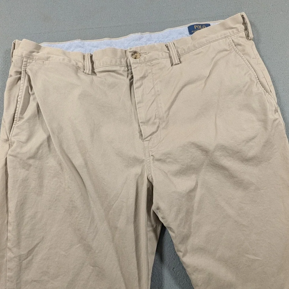 Polo Ralph Lauren Chino Pants Mens 38X29 Khaki Stretch Straight Fit Twill